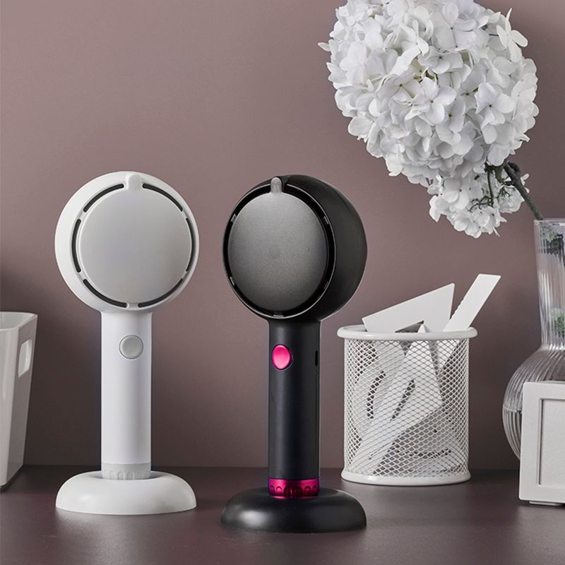 Handheld Portable Mute USB Rechargeable Fan With Light