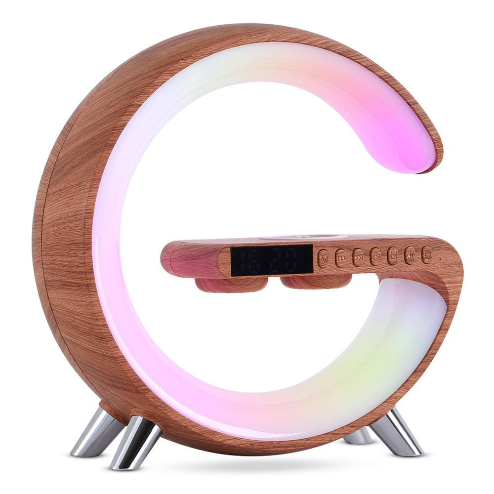 New Intelligent G Shaped LED Lamp Bluetooth Speaker Wireless Charger Atmosphere Lamp