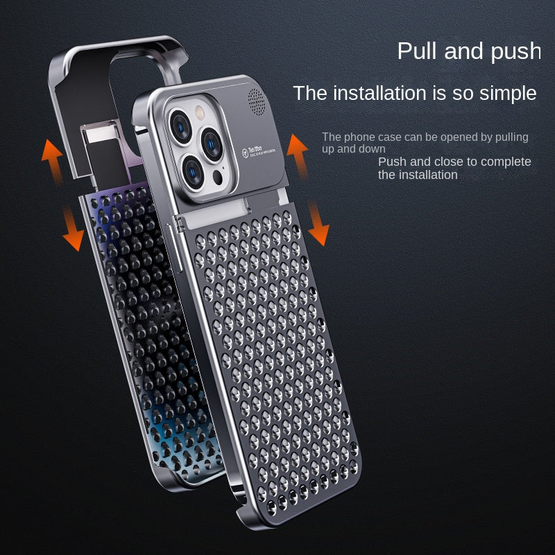 Phone Case 3-in-1 For iPhone 15 14 13 12 Pro/ Pro Max Heat Dissipation & Anti-fall & Shockproof