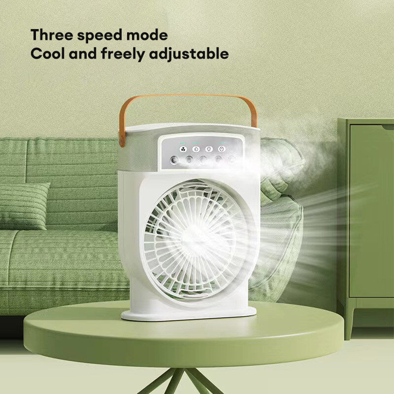 Portable USB Air Conditioner Cooling Fan Spray Mist Humidifier