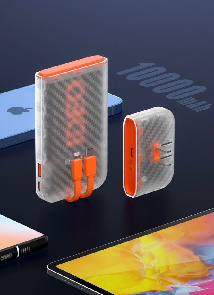 2 in 1 Hybrid Charger, Portable Power Bank(10000mAh) & Wall Charger GaN 45W