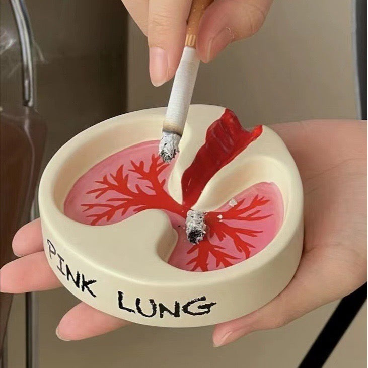 Pink Ashtray For Cigarettes And Cigars