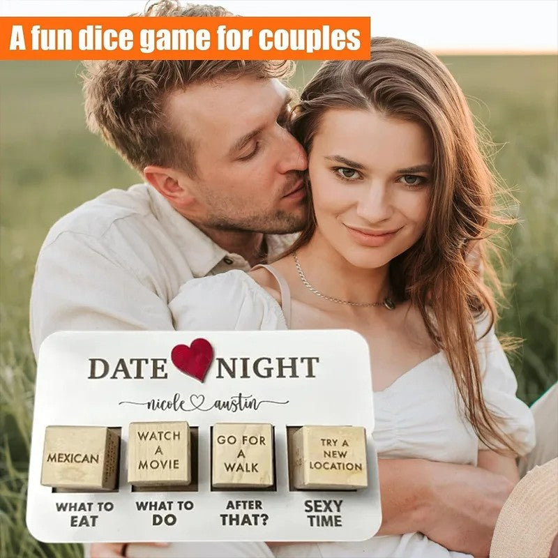 Wooden Date Night Ideas Game Dice Romantic Couple Action Decision Dice Games